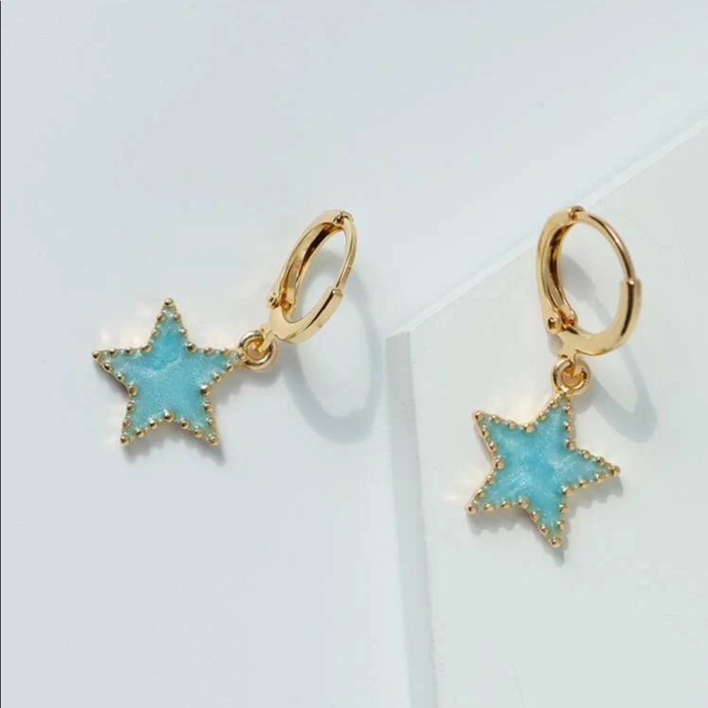 Star Decor Drop Earrings - Picture 3 of 3
